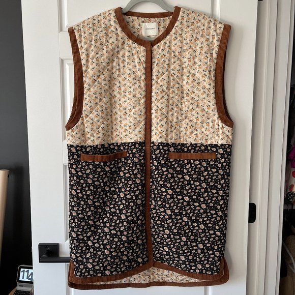 Sophie Schnoor Mixed Floral Waistcoat/Vest - Sz M - Picture 2 of 5